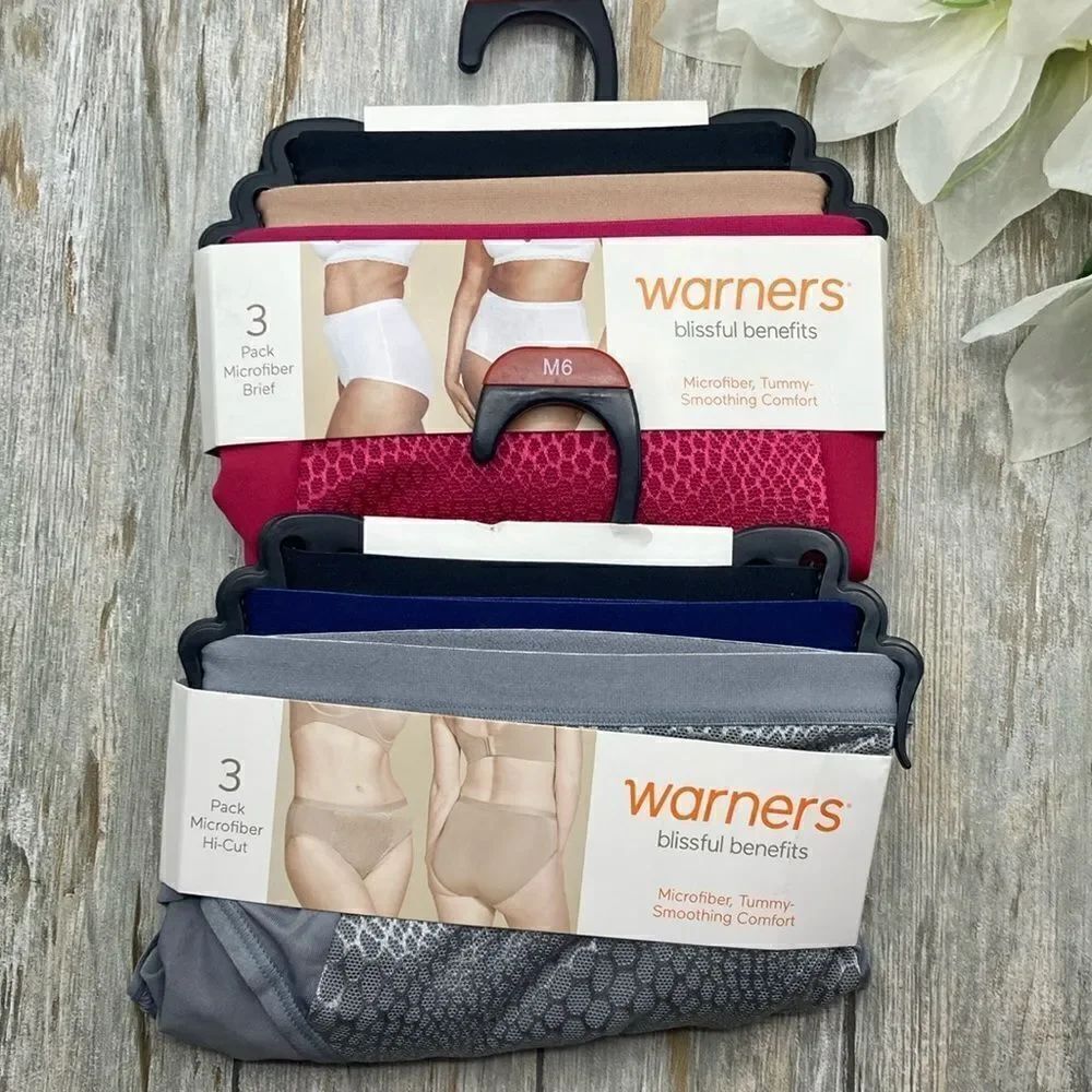 Women’s High-Cut & Brief Underwear Panties 2, 3-Packs Size 6M